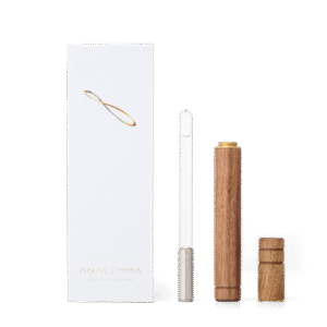 Waterstaaf in luxe houder van walnotenhout